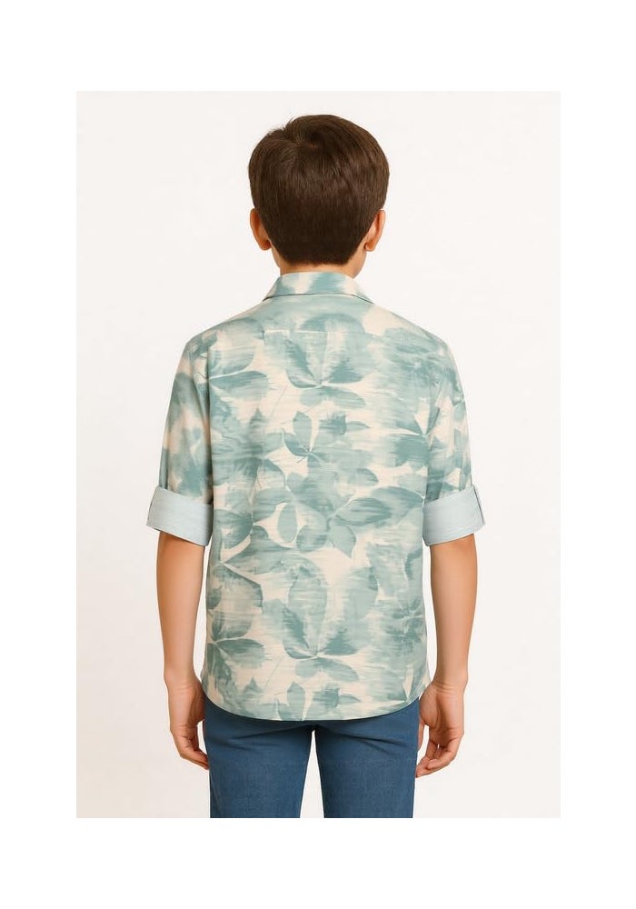 CHARCHIT Boys Cotton Full Sleeves Printed Casual Shirt - Image 2